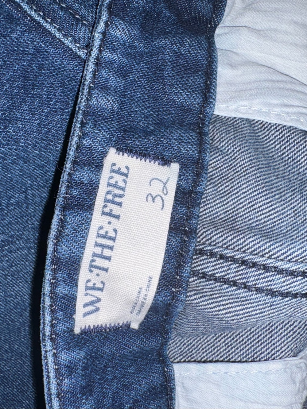 We the Free x Free People Time Warp Wide Leg Jeans Size 32 Button Detail - Picture 7 of 10